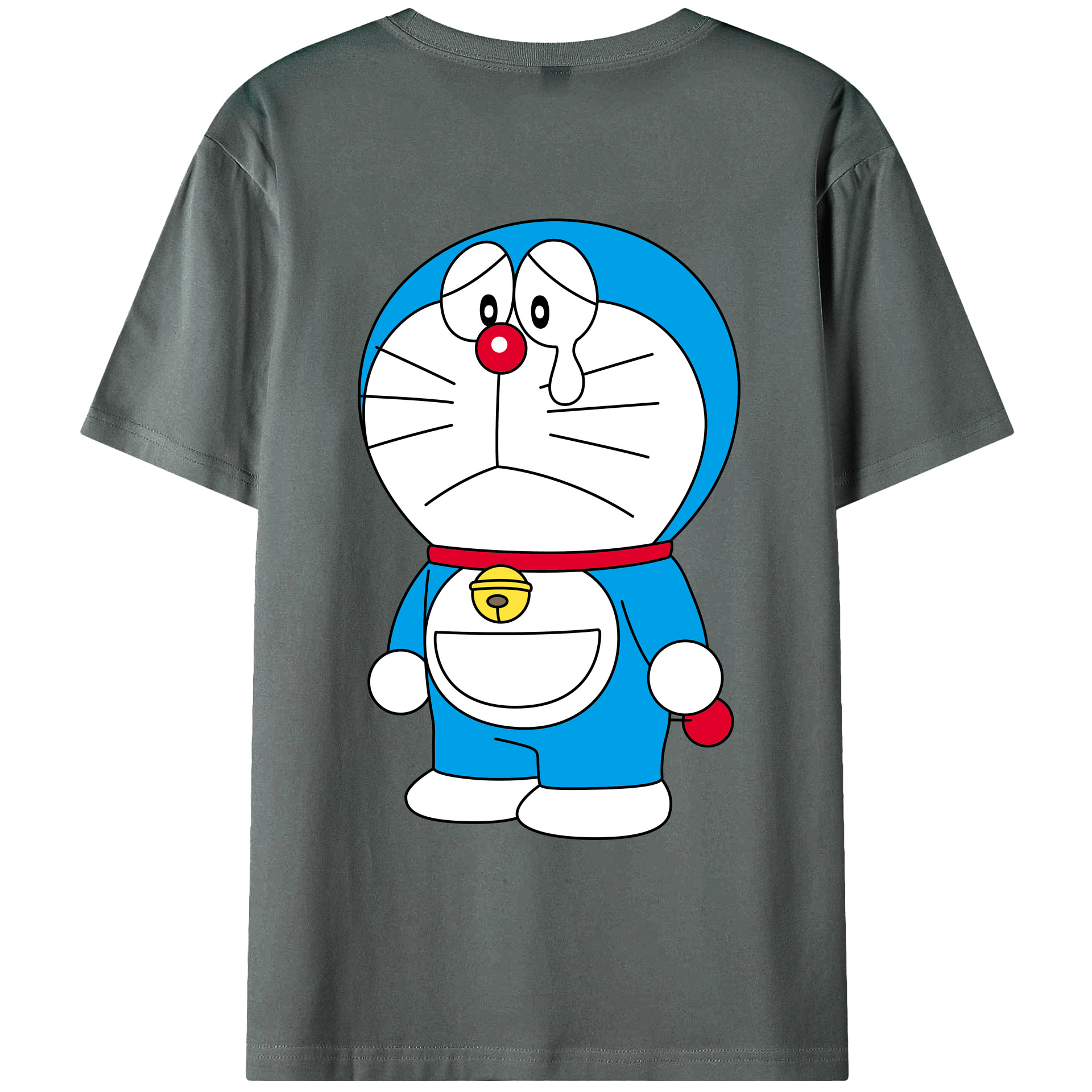 （画像用） ドラえもん Doraemon 綿100％ メンズ半袖Tシャツ（バックプリント） 通気性